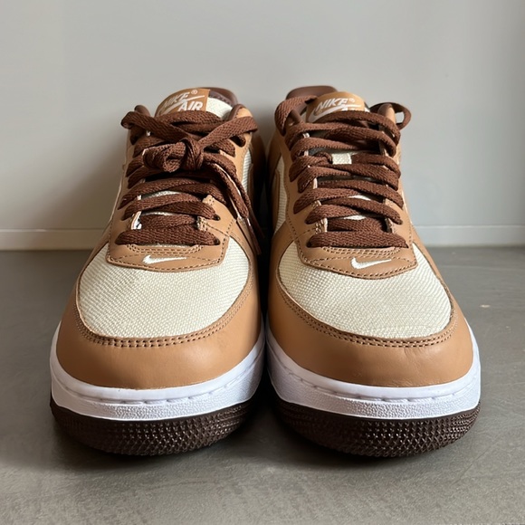Nike Air Force 1 QS Natural, Underbrush and Acorn Sneakers - Picture 3 of 12